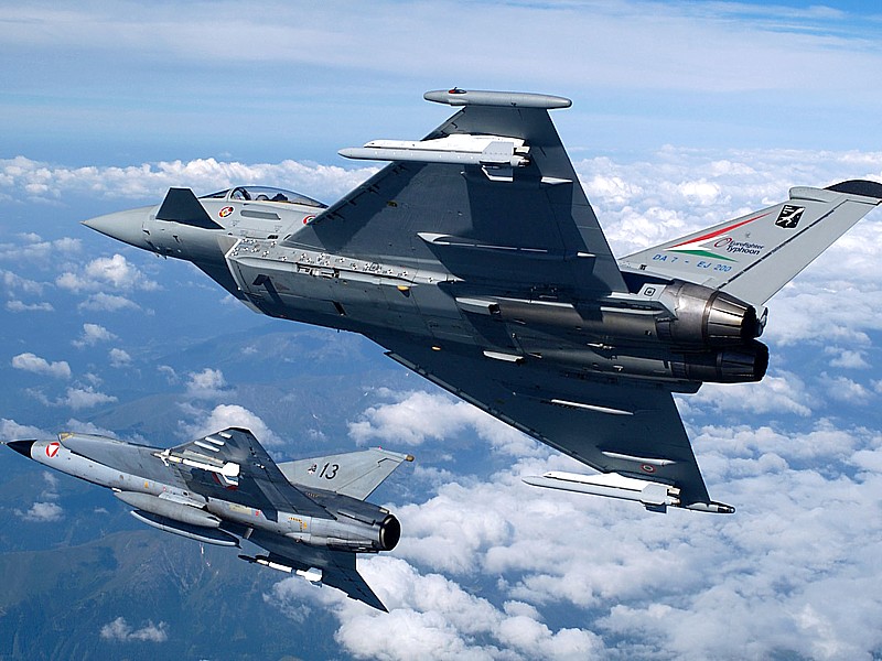 Old Meets New - Saab Draken and BAe Typhoon