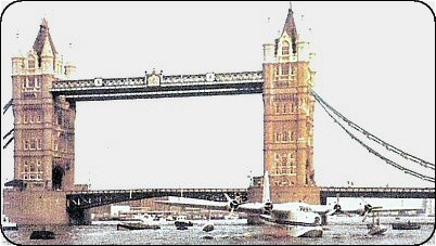 Shorts Sunderland Aircraft landed on the Thames in 1991