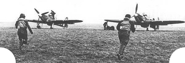 No.303 Polish Fighter Squadron scramble. Highly successful in Battle of Britain
