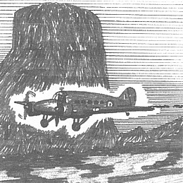 Anson VP525 in aysymmetric flight at Kassala, Sudan